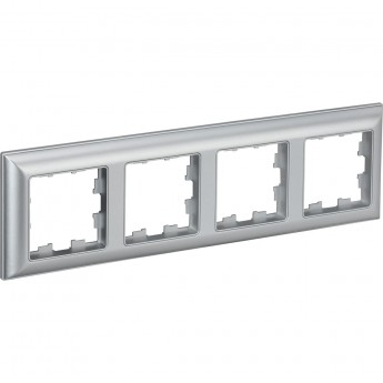 4-местная рамка IEK Brite ру-4-бр алюминий/алюминий BR-M42-12-K47 4-местная рамка IEK Brite ру-4-бр алюминий/алюминий BR-M42-12-K47