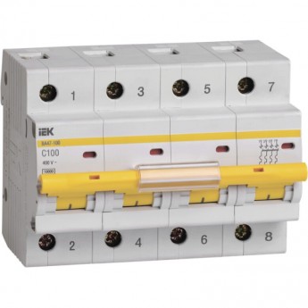 Автоматический выключатель IEK ВА47-100 4Р 100А 10кА С - MVA40-4-100-C Автоматический выключатель IEK ВА47-100 4Р 100А 10кА С - MVA40-4-100-C