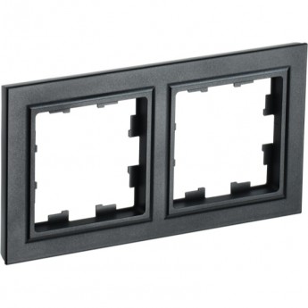 Рамка 2-местная IEK BRITE РУ-2-БрЧ черный - BR-M22-K02 Рамка 2-местная IEK BRITE РУ-2-БрЧ черный - BR-M22-K02