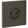 Розетка IEK FORTEPIANO без заземления, с защитными шторками, винтовое крепление, 10А FP317 серый FP-R13-10-K03 FP-R10-10-K03