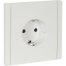 Розетка IEK FORTEPIANO с заземлением, без защитных шторок, безвинтовое крепление, 16А FP214 белый FP-R11-16-1-K01