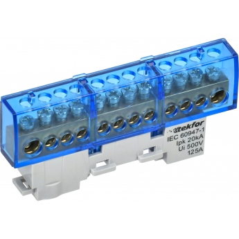 Шина нулевая N IEK TEKFOR TF-NN20-12-KL-K07 изолированная на универсальном держателе 8х12-12-С Шина нулевая N IEK TEKFOR TF-NN20-12-KL-K07 изолированная на универсальном держателе 8х12-12-С