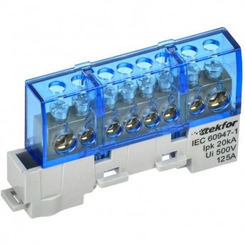 Шина нулевая N IEK TEKFOR TF-NN20-08-KL-K07 изолированная на универсальном держателе 8х12-8-С Шина нулевая N IEK TEKFOR TF-NN20-08-KL-K07 изолированная на универсальном держателе 8х12-8-С