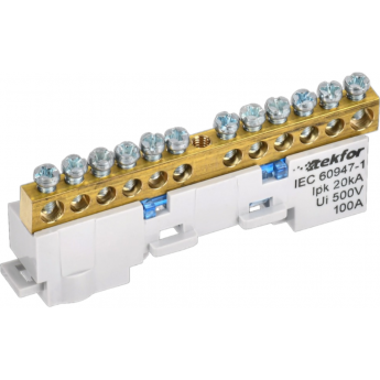 Шина нулевая N TEKFOR IEK TF-NN10-12-KL-K07 изолированная на универсальном держателе 6х9-12-С Шина нулевая N TEKFOR IEK TF-NN10-12-KL-K07 изолированная на универсальном держателе 6х9-12-С