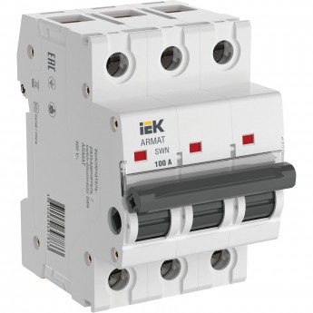 Выключатель нагрузки IEK ARMAT SWN 3P 100А Выключатель нагрузки IEK ARMAT SWN 3P 100А