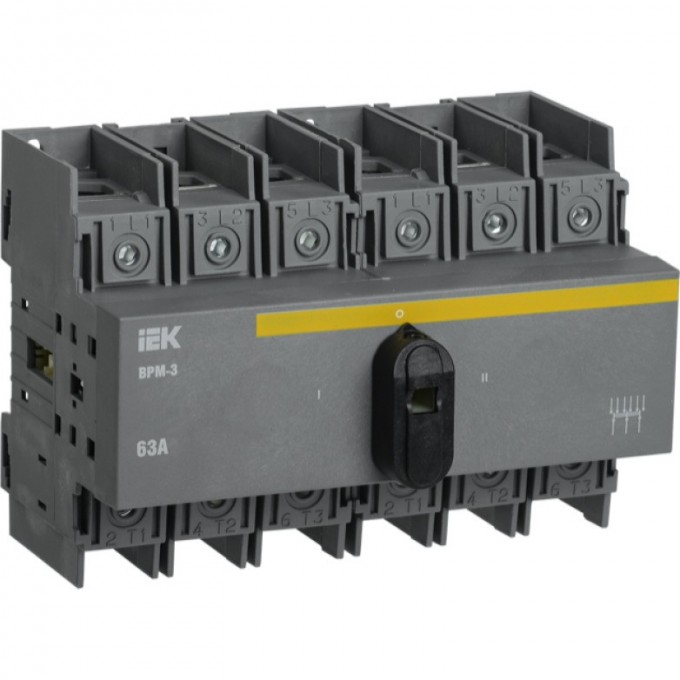 Выключатель-разъединитель IEK модульный ВРМ-3 3P 63А - MVR30-3-063 Выключатель-разъединитель IEK модульный ВРМ-3 3P 63А - MVR30-3-063